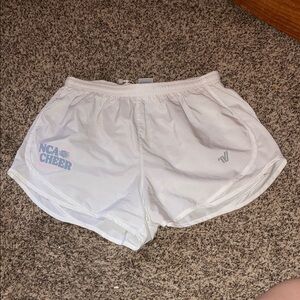 Varsity White Athletic Shorts for Women